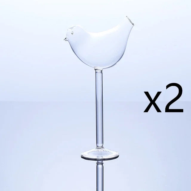 INS Creative Bird Molecular Smoked Cocktail Glass Goblet Bar Disco Nightclub Party DIY Decorate Champagne Flutes Funny Wine Cup Oasis Select 135ml 2 Piece Glass