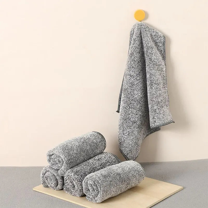 Bamboo Charcoal Dish Cleaning Cloth | Microfiber Scouring Pad Dish Cleaning Cloth Oasis Select