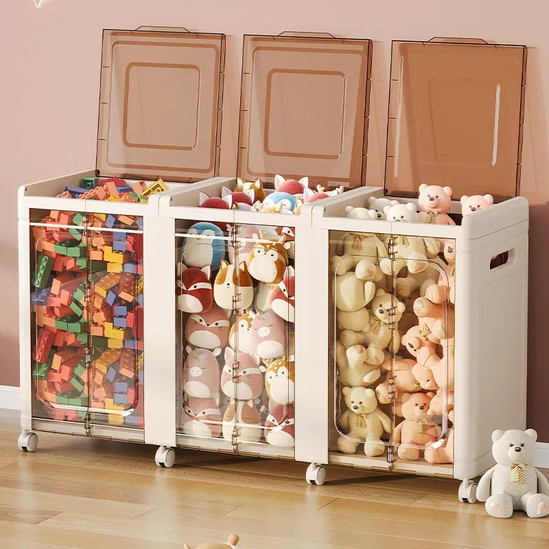 Toy storage box Large capacity children's toy storage cabinet Integrated folding household multi-functional large capacity Oasis Select