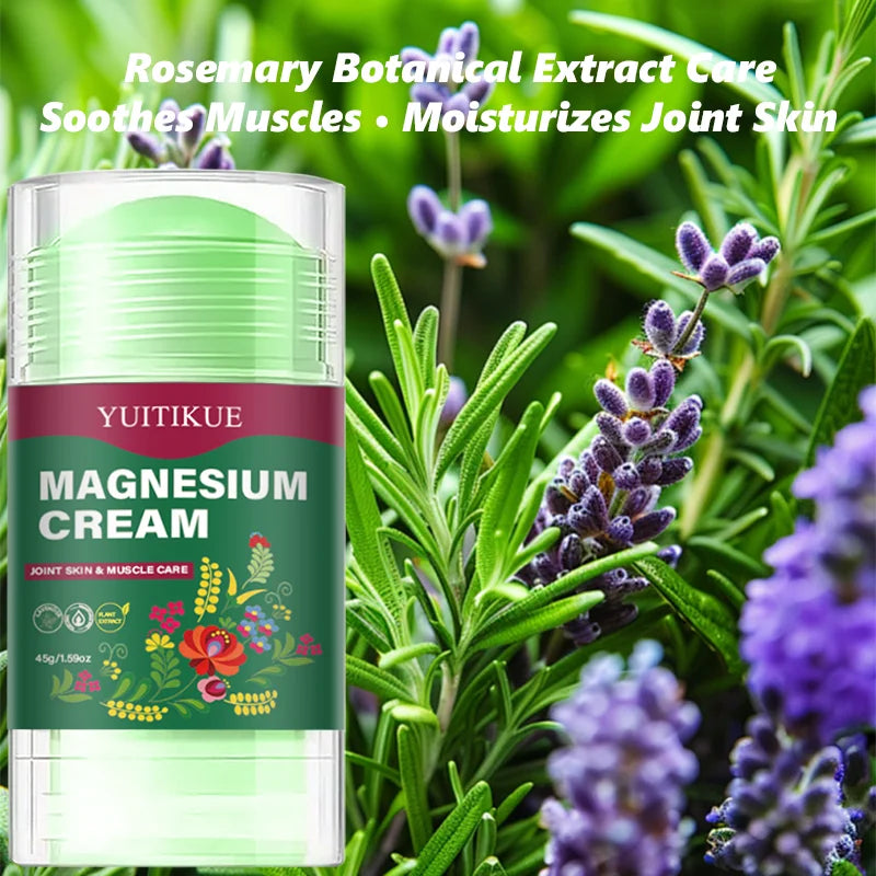 YUITIKUE Magnesium Cream – Muscle Relief, Lavender & Rosemary