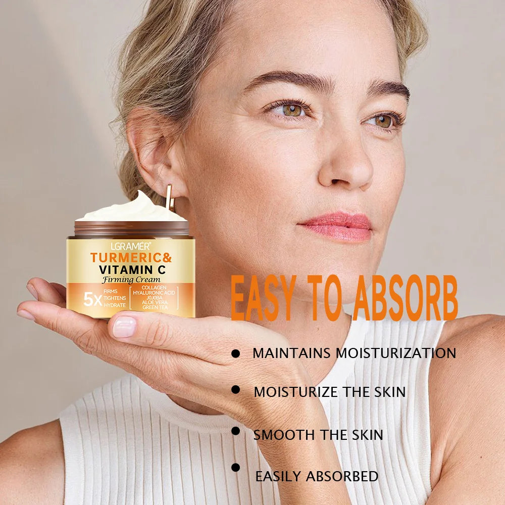 Turmeric Vitamin C Face Cream – Brightening & Firming Moisturizer