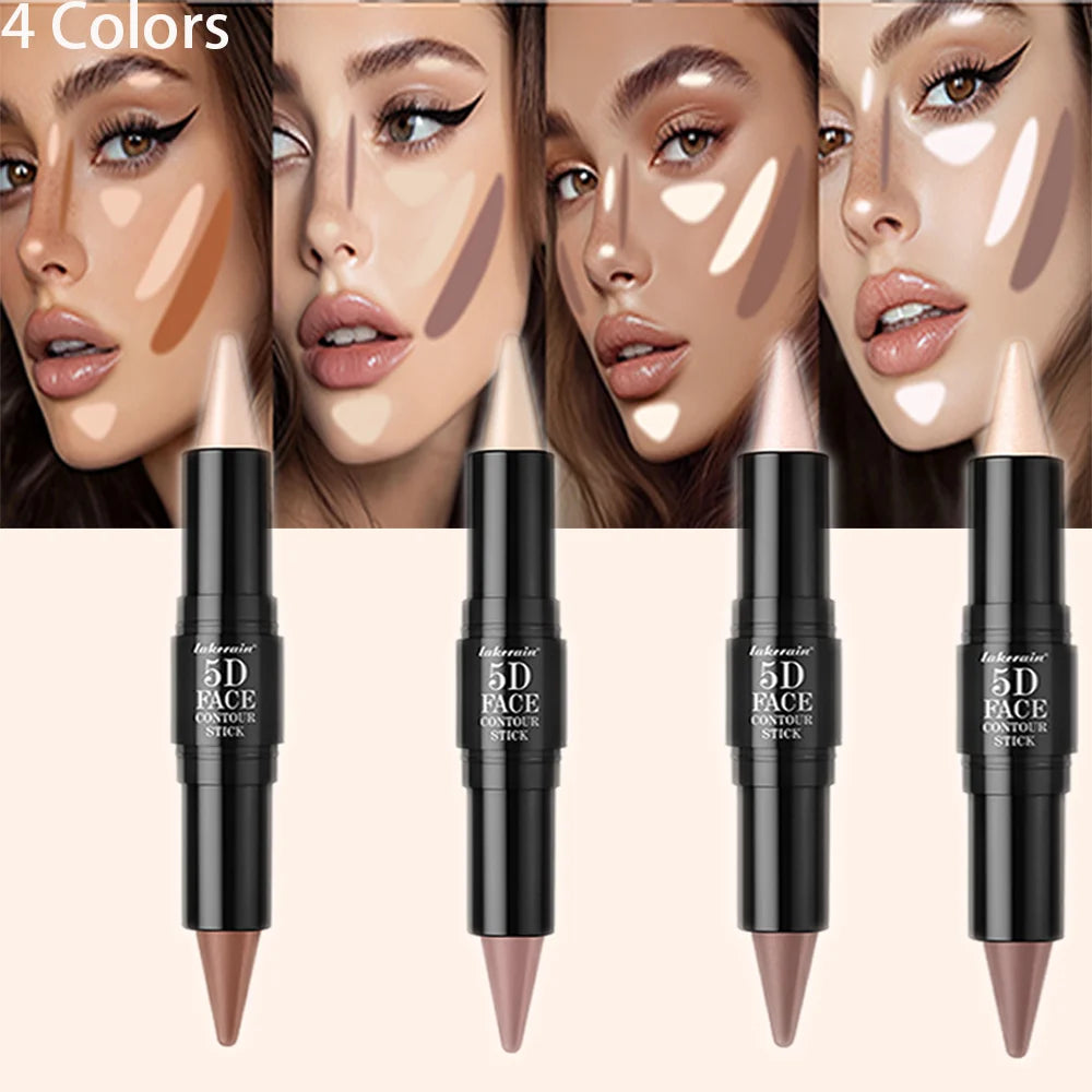Dual-Ended Sharp Tip Contour Highlighter Waterproof And Sweatproof Long Lasting-Up To 12 Hours Multi-Use Contour Stick Makup Oasis Select
