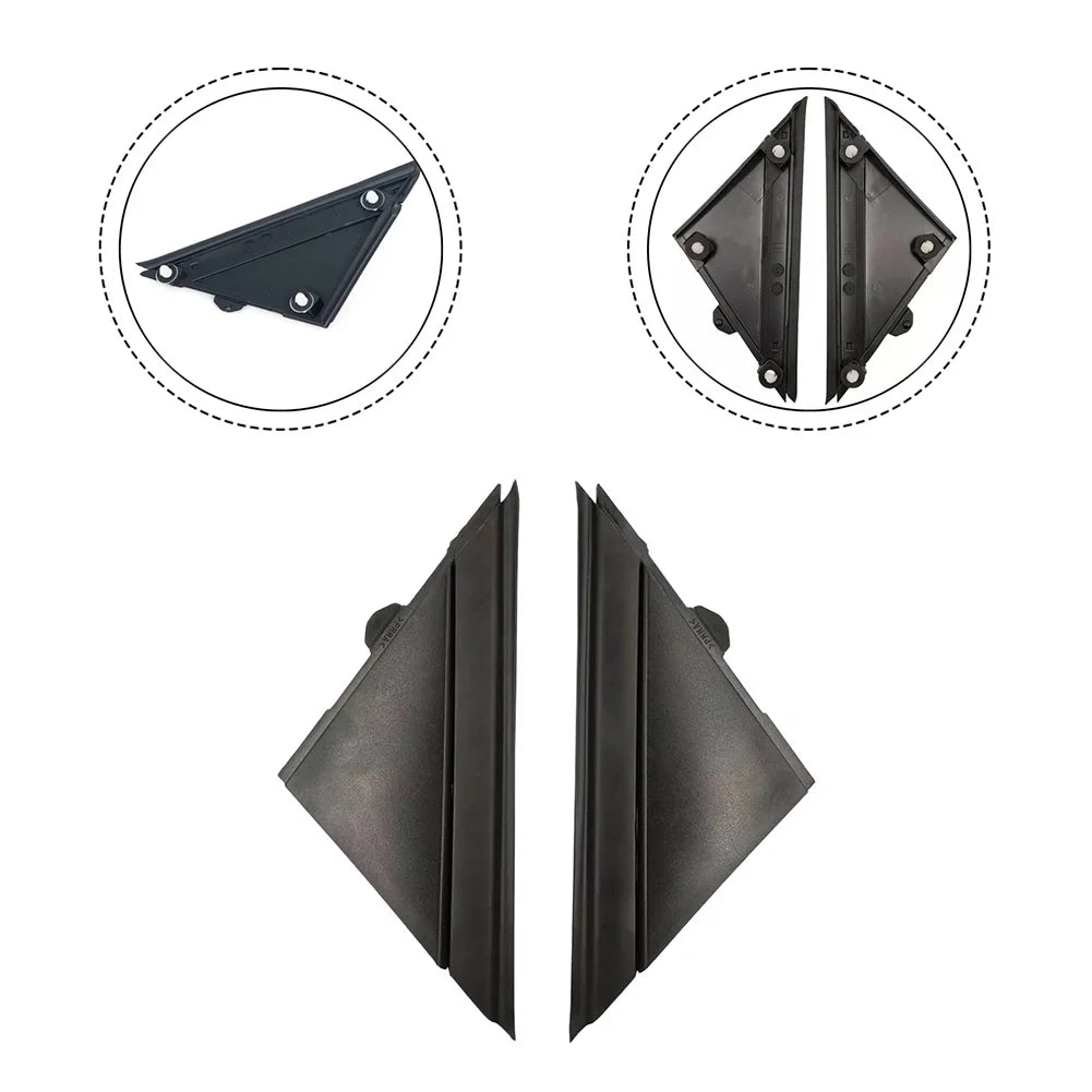 Exterior Trim Replacement A-pillar Triangle Trim Protector Front Window Cover For FIAT 500 Exterior Door Panel Fade Prevention Oasis Select