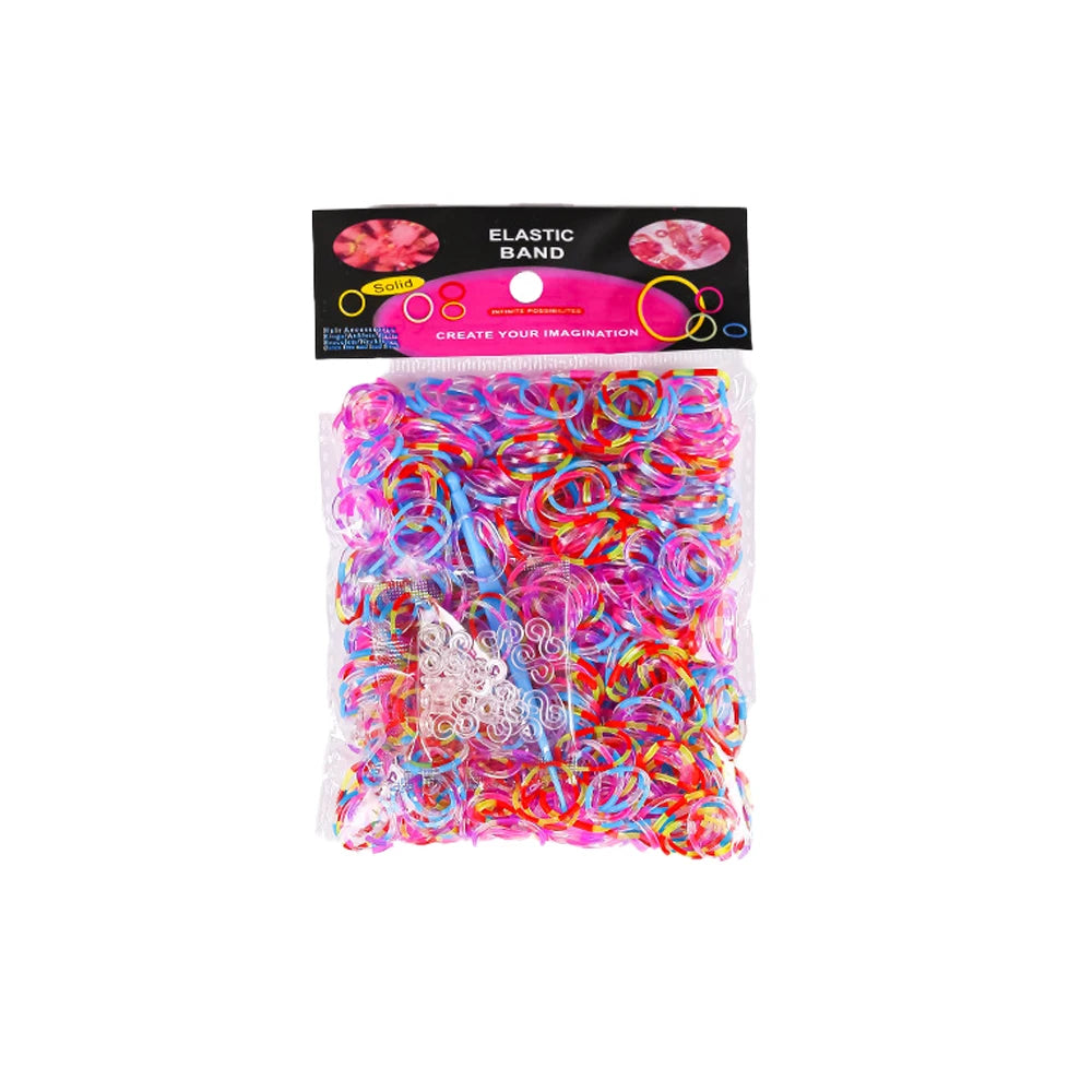 Loom Rubber Bands Bracelet Making Kids Elastic Weaving Lacing DIY