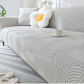 Cream-style Fully Wrapped Sofa Cover All-season Lazy Sofa Cover Cat Scratch-resistant Sofa Cushion Couch Covers for Sofas Oasis Select Light gray 4 person 235-300cm