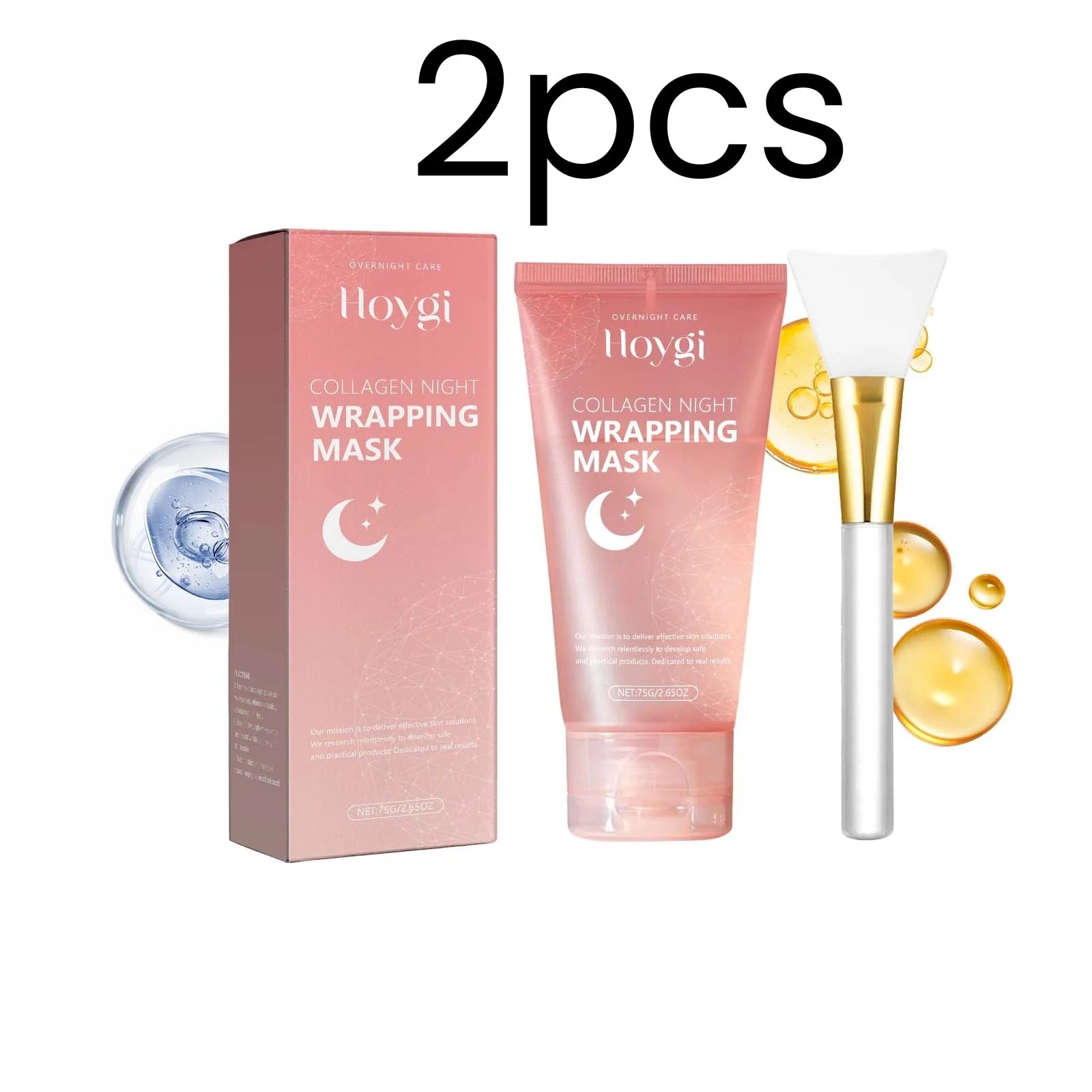 Hoygi Collagen Night Peel Mask – Firm, Brighten & Shrink Pores Collagen Sleep Mask Oasis Select 2pcs