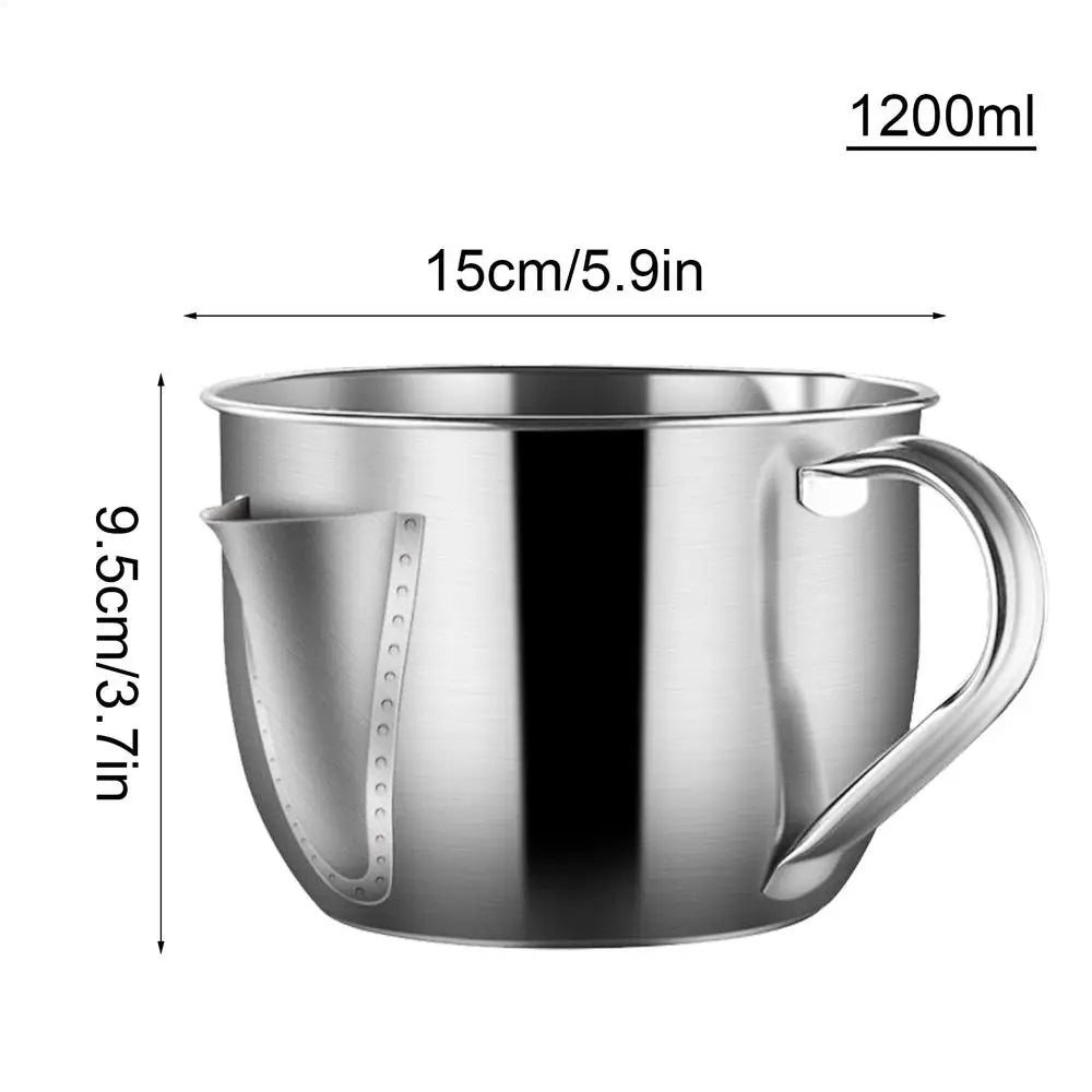 Fat Separator for Cooking Multifunctional Grease Separator Fat and Gravy Separator Strainer Stainless Steel Gravy Oil Grease Oasis Select Gray