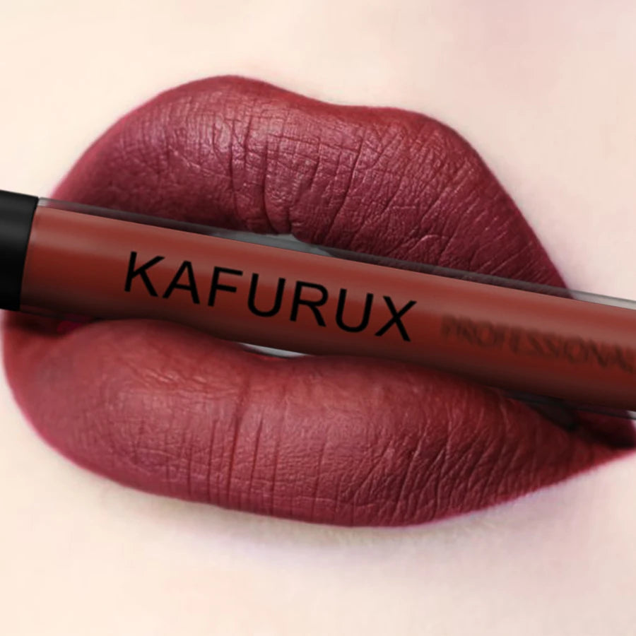 KAFURUX Matte Liquid Lipstick – Velvet, High Pigment, Waterproof