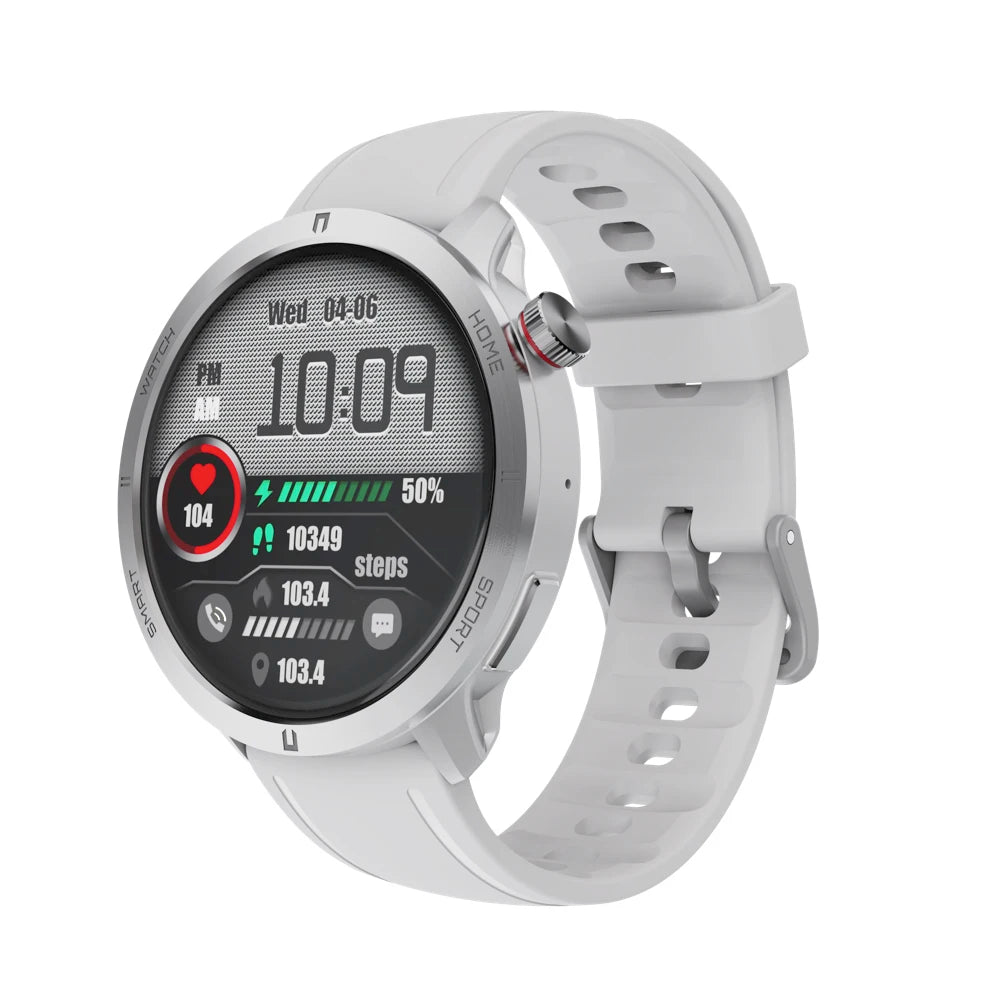 New Men 1.43" AMOLED Screen Blue Tooth Call Smart Watch 100+ Sports Heartrate Health Monitoring Women Smartwatch Waterproof Oasis Select white