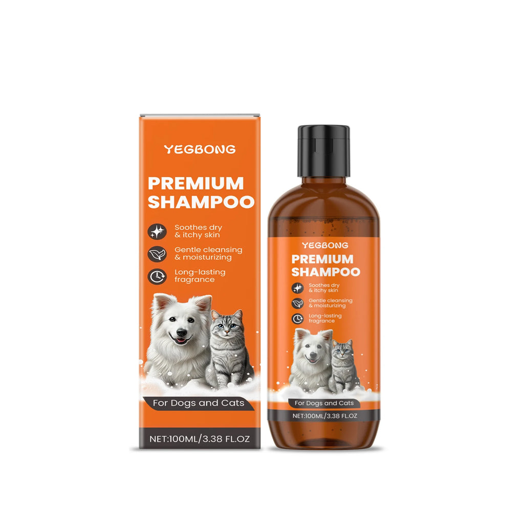 Pet Shampoo for Dogs & Cats Deep Cleansing Pet Skin Remove Odor Control Relieve Itching Keep Ph Balance Fluffy Soft Shower Gel Oasis Select 100ml boxed