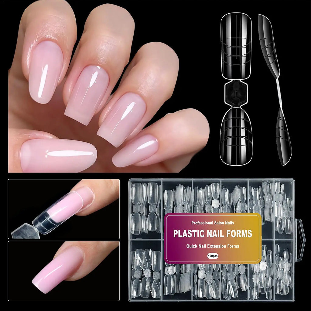 120pcs Reusable Nail Extension Forms | 12 Sizes Builder Molds Nail Extension Forms Oasis Select