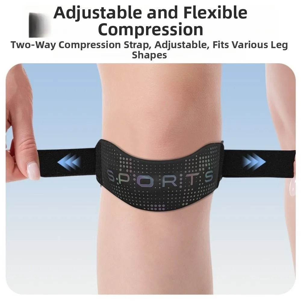 Patella Protector Sports Patella Brace Shock-absorbing Non-Slip Knee Support Pad Extra Thick Reflective Knee Strap Cycling Oasis Select