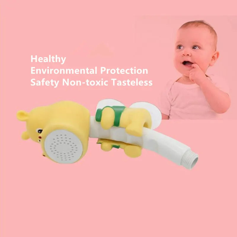 Cartoon Kid Shower Head Shower with Suction Cup Base Children's Bath Water Spray Shower Baby Shower Nozzle Bathroom Accessories Oasis Select