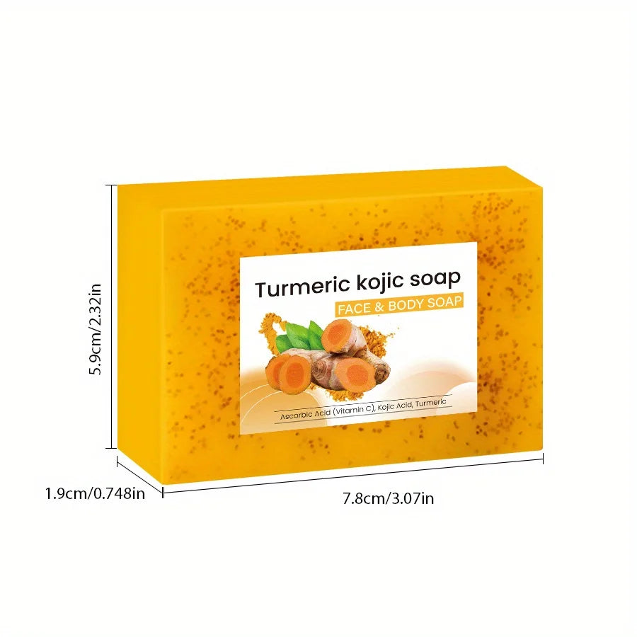 8Psc Turmeric Lemon Koji Acid Soap, Family Soap, Three-in-One Effect, Gentle Cleansing and Makeup Oasis Select