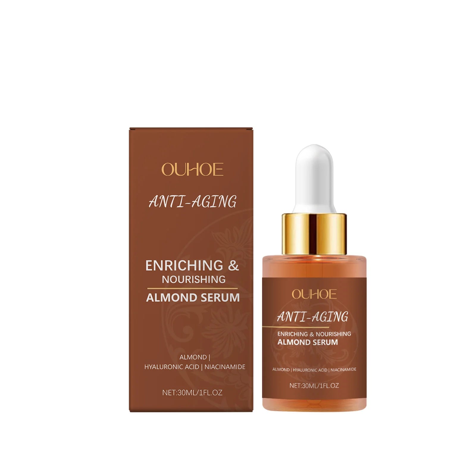 Almond Face Serum – Brightening, Firming & Hydrating Essence Face Serum Oasis Select 30ml Boxed
