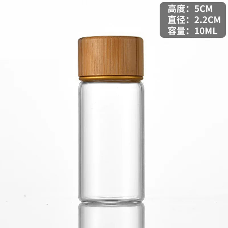 Mini Small Glass Bottles with Cork Stopper Jars Tiny Wedding Vials Message Favor Containers DIY Wishing Bottle Party Gifts Oasis Select transparent 3-10ml