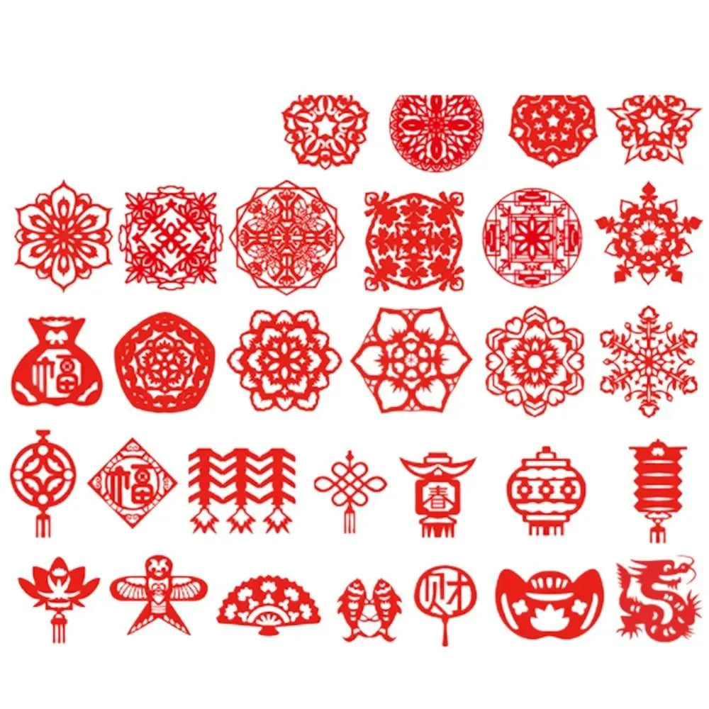 Kids Chinese Paper-Cut Art Kit – 30pcs DIY with Tutorials