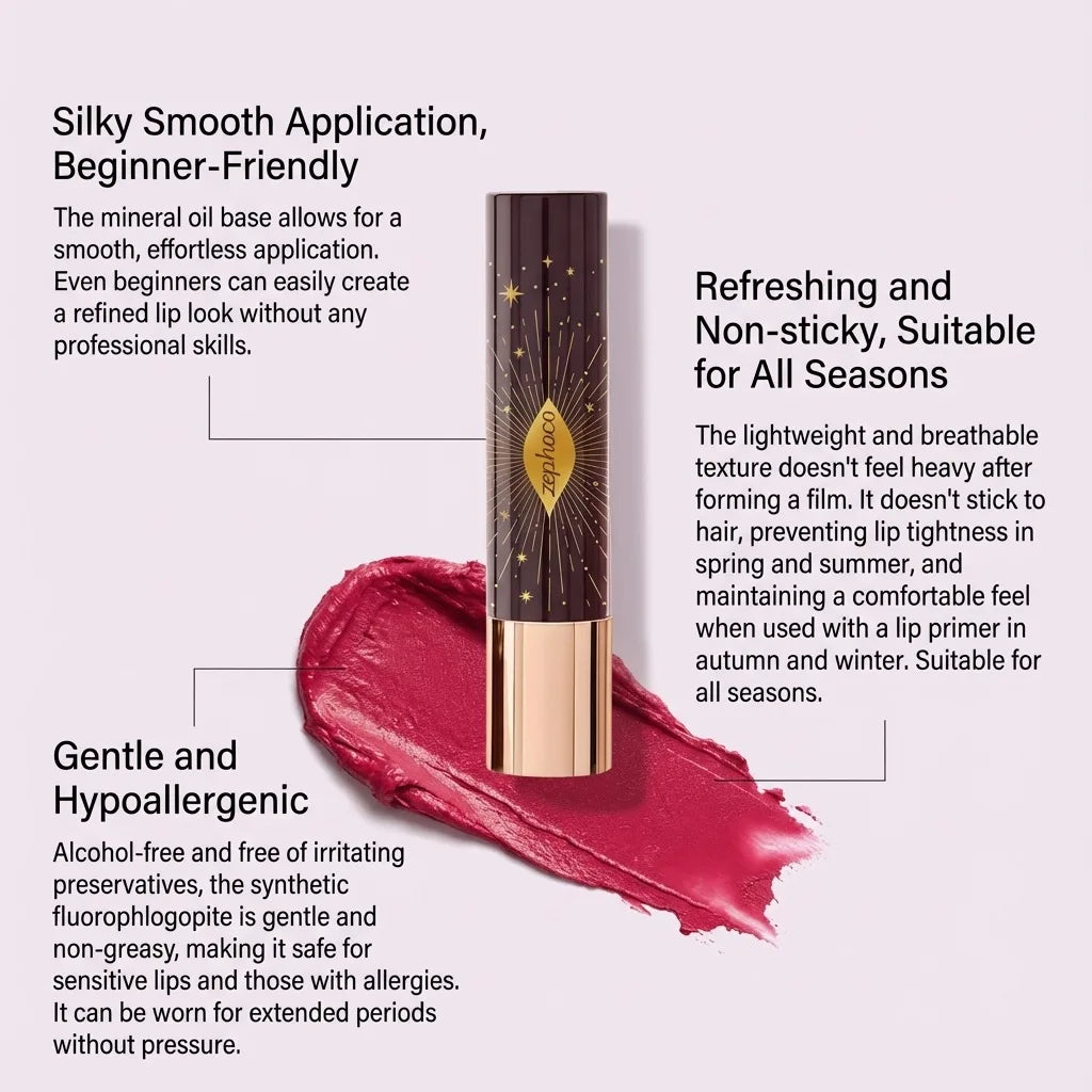 Zephoco Star Glow Matte Lipstick – Long-Lasting High Pigment