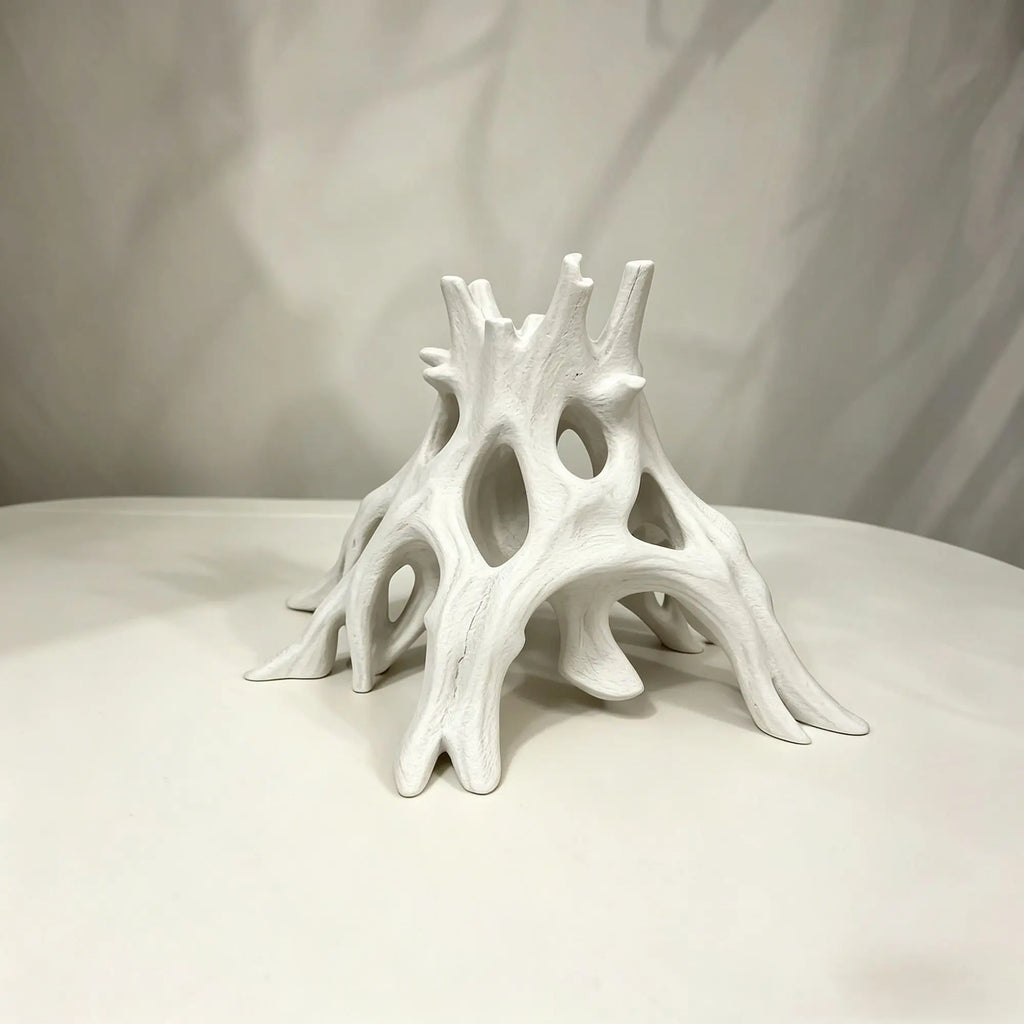 Tree Root Caves Fish Shrimp Crawling Pets Hideout Breeding House Driftwood Root Aquarium Hideout Multi-Hole Fish Shrimp Shelter Oasis Select white 8.3x10x6.4cm