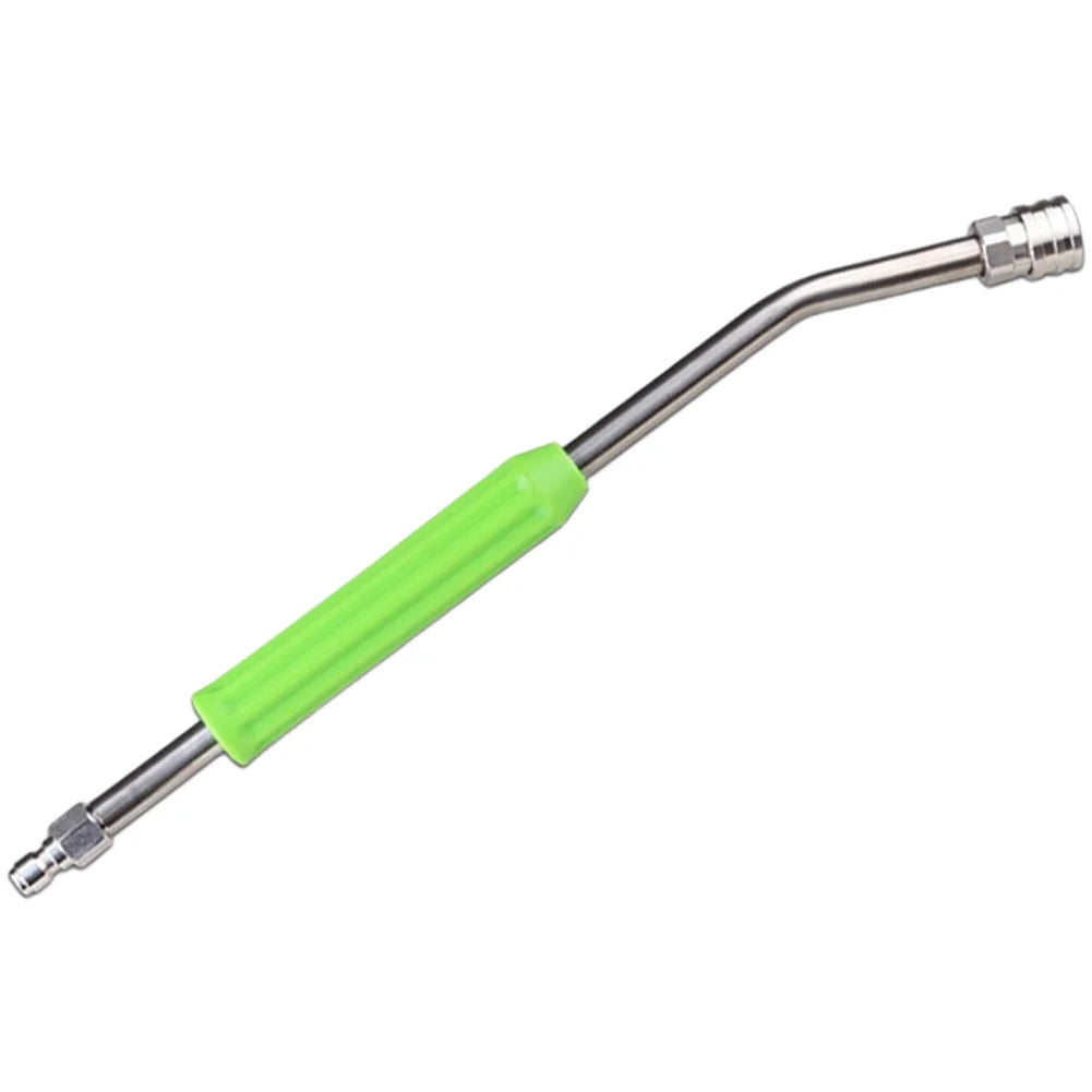 Stainless Steel 30 Degree Bent Extension Rod For High Pressure Washer, 1/4 Quick Connector, 41cm Spray Lance Oasis Select Green