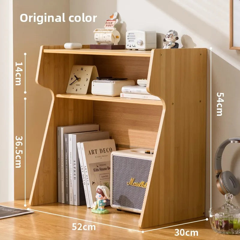 Nanzhu Bookshelf Desktop Student Desk Storage and Organizing Rack Simple Table Multi-layer Table Small Shelf Oasis Select Low primary color