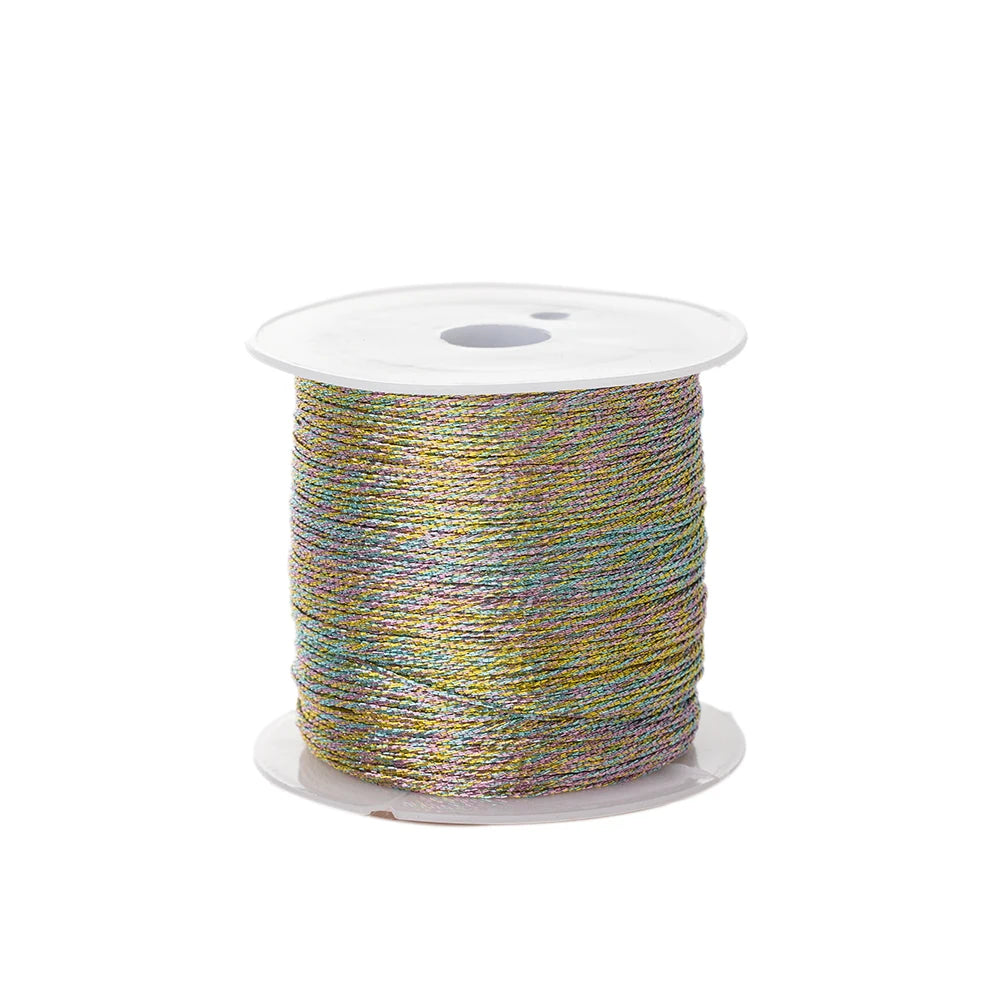 0.4mm 50m Crafts Nylon Cord For Jewelry Making Beading Braided Nylon Satin String for Bracelets Rattail Trim Chinese Knot Oasis Select Mix 0.4mmX50m