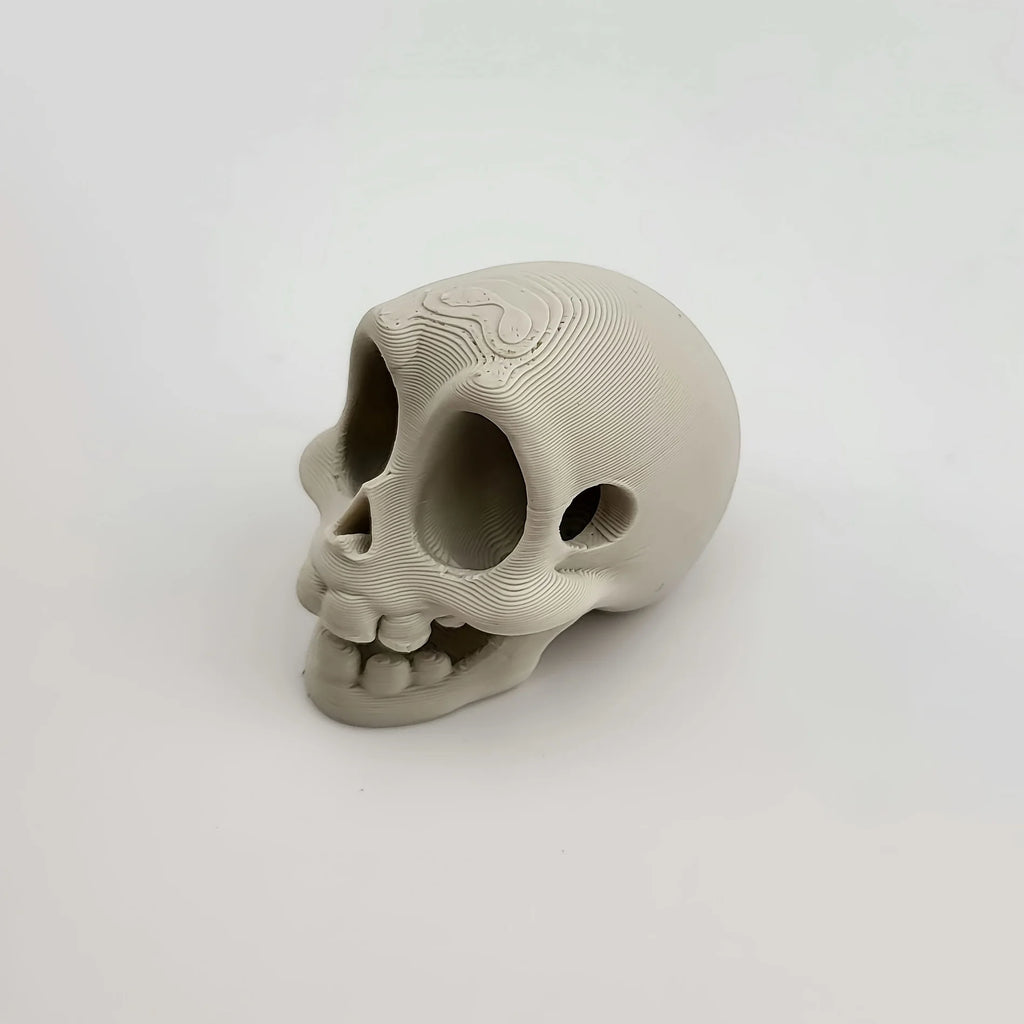 Mini Cartoon Skull Figurine Unpainted Cute Palm Skull Ornaments for DIY Painting Gothic Desk Ornaments Diorama Party Decor Gifts Oasis Select