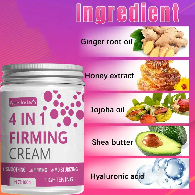 4 in 1 Firming Cream with Ginger, Aloe Vera and Coffee Extracts - Moisturizing Body Firming Cream for Abdomen, Arms and Legs Oasis Select