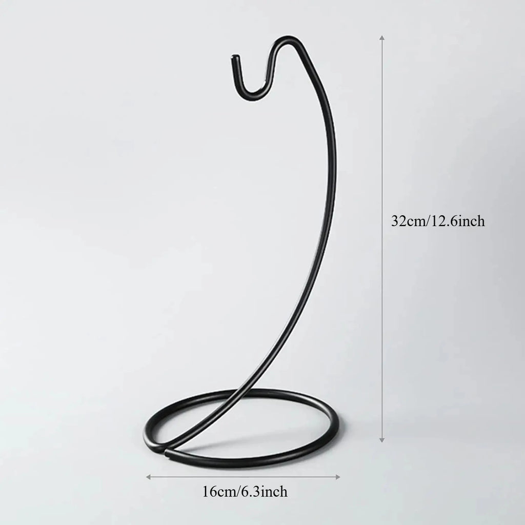 Steel Banana Holder – Modern Fruit Hanger Rack with Hooks for Kitchen Countertop (Black) Oasis Select