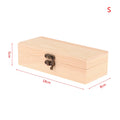 Rectangular Wooden Storage Box Organizer Wooden Storage Case Simple Storage Container Dust-Proof With Lock Jewelry Box Case Oasis Select A3