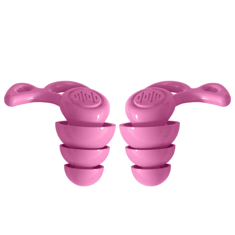 3-Layer Silicone Earplugs – Reusable Noise Blocking for Sleep