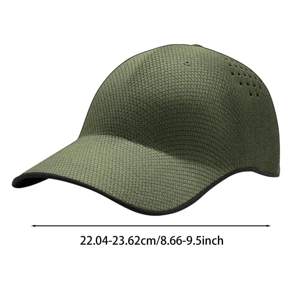 Seamless Baseball Cap Quick Drying Sports Hat Breathable Packable Sports Hat Polyester Breathable Outdoor Hat Visor Cap Oasis Select Green 1PC