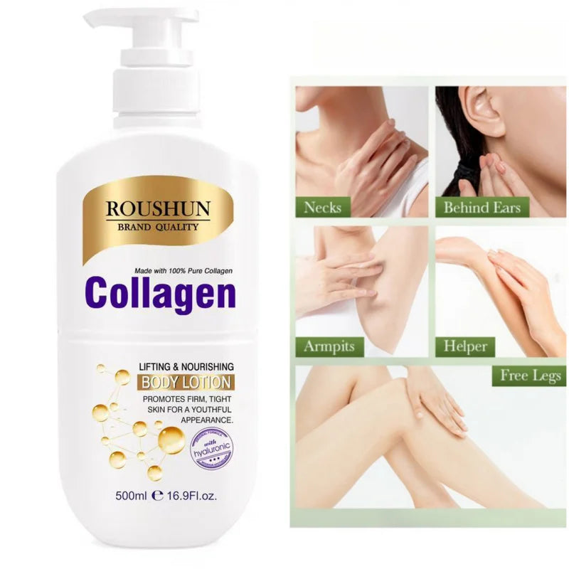 ROUSHUN 500ml Collagen Body Lotion – Hydrating & Non-Greasy
