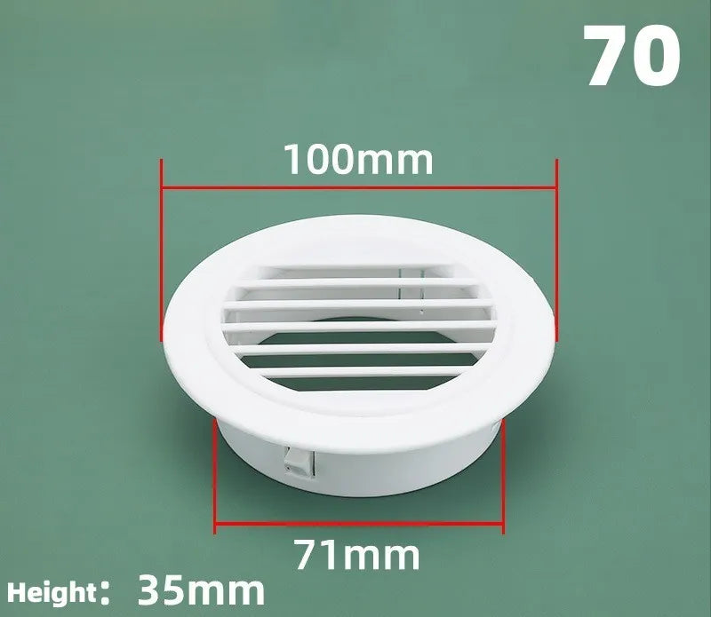 Air Vent Extract Valve Grille Air Conditioning Hole Cover Dust Plug Wall Ducting Decorative Cap Kitchen Bathroom Accessories Oasis Select 70