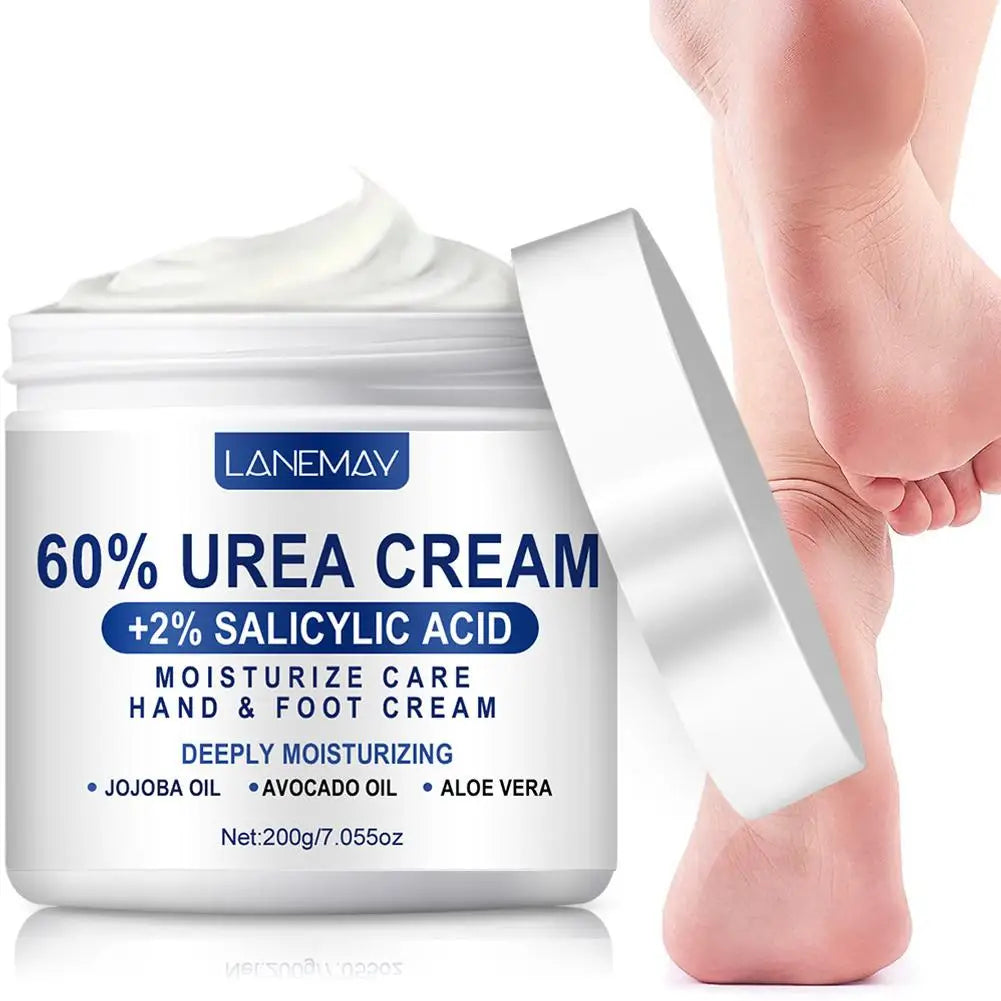 Urea Cream 60% & Salicylic Acid 2%, Foot Cream for Dry Cracked Heels Feet Knees Elbows Hands, Moisturizing Hand Foot Cream 200g Oasis Select