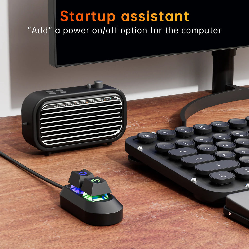Mechanical Desktop Power Switch External Start Computer Switch On/Off and Reset Button Extension Cable PC Power Button Switch Oasis Select