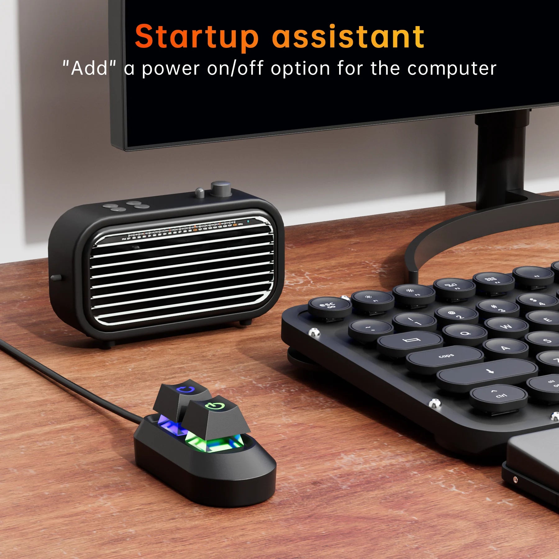 Mechanical Desktop Power Switch External Start Computer Switch On/Off and Reset Button Extension Cable PC Power Button Switch Oasis Select