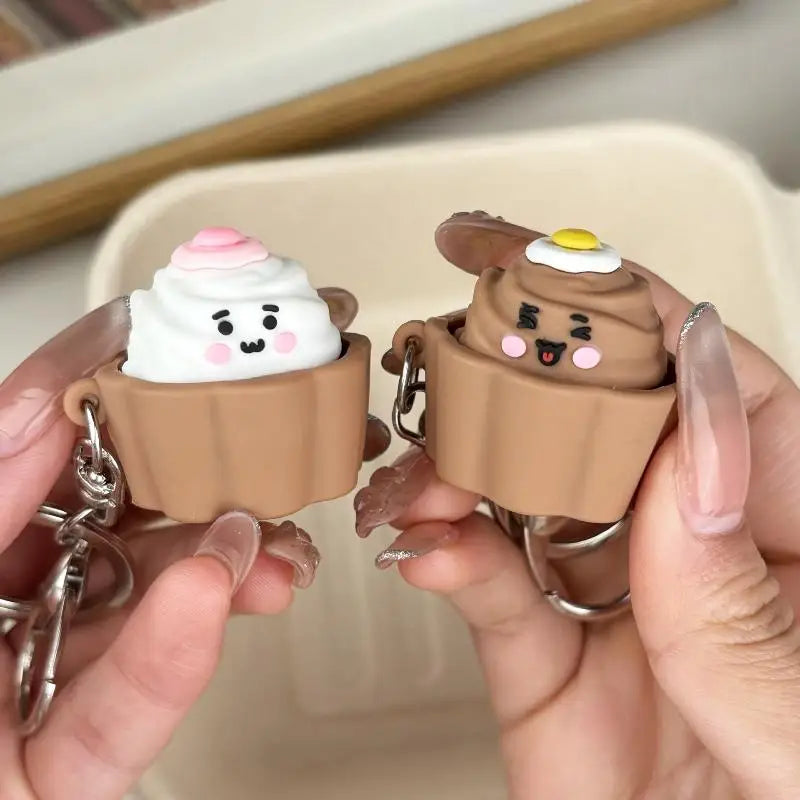 1/2 Pcs Mini Cake Button Fidget Toy, Food Shaped Press Keychain, Cute Backpack Pendant, Creative Gift Oasis Select