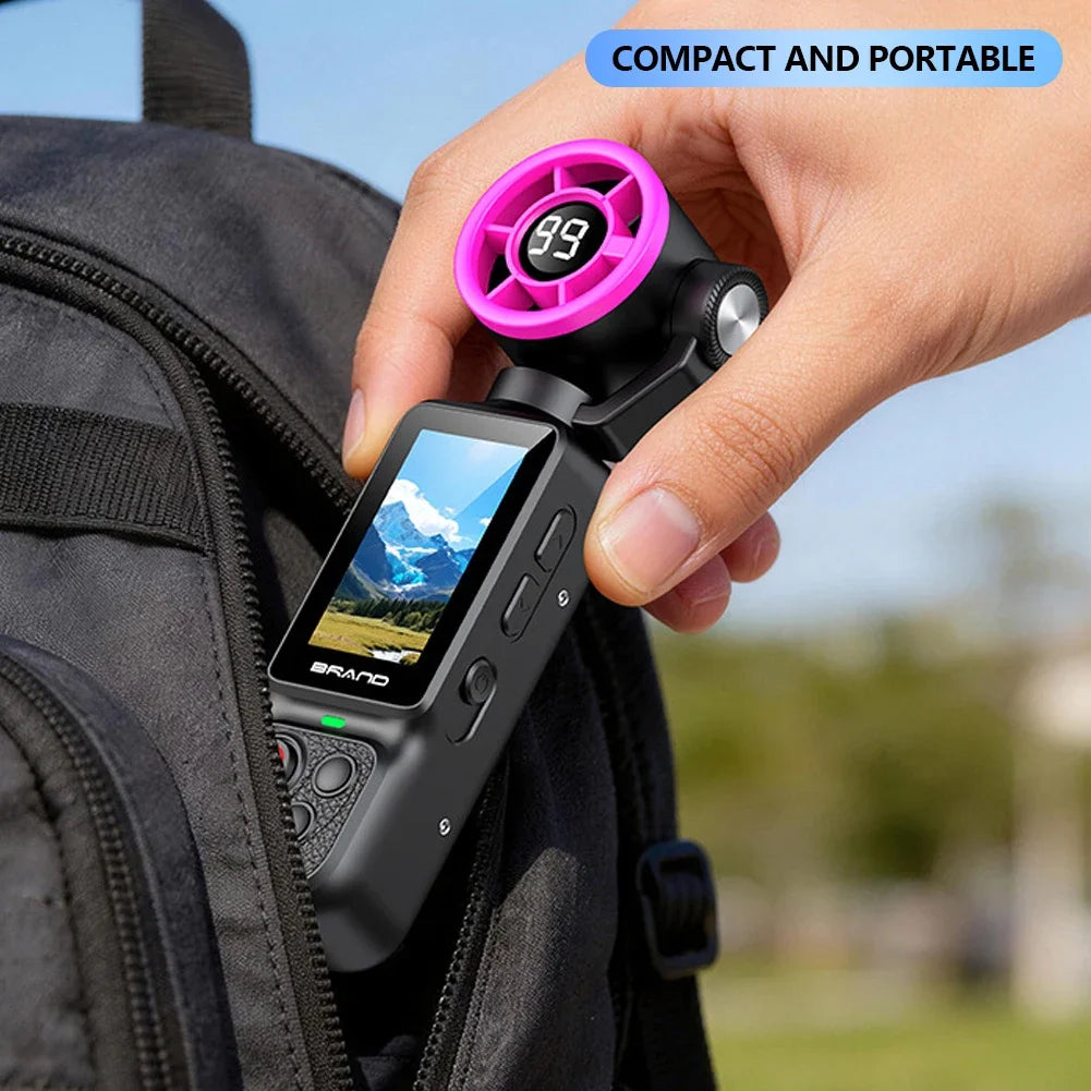 1080p Pocket Vlog Camera – 180° Rotatable Lens & Cooling Fan