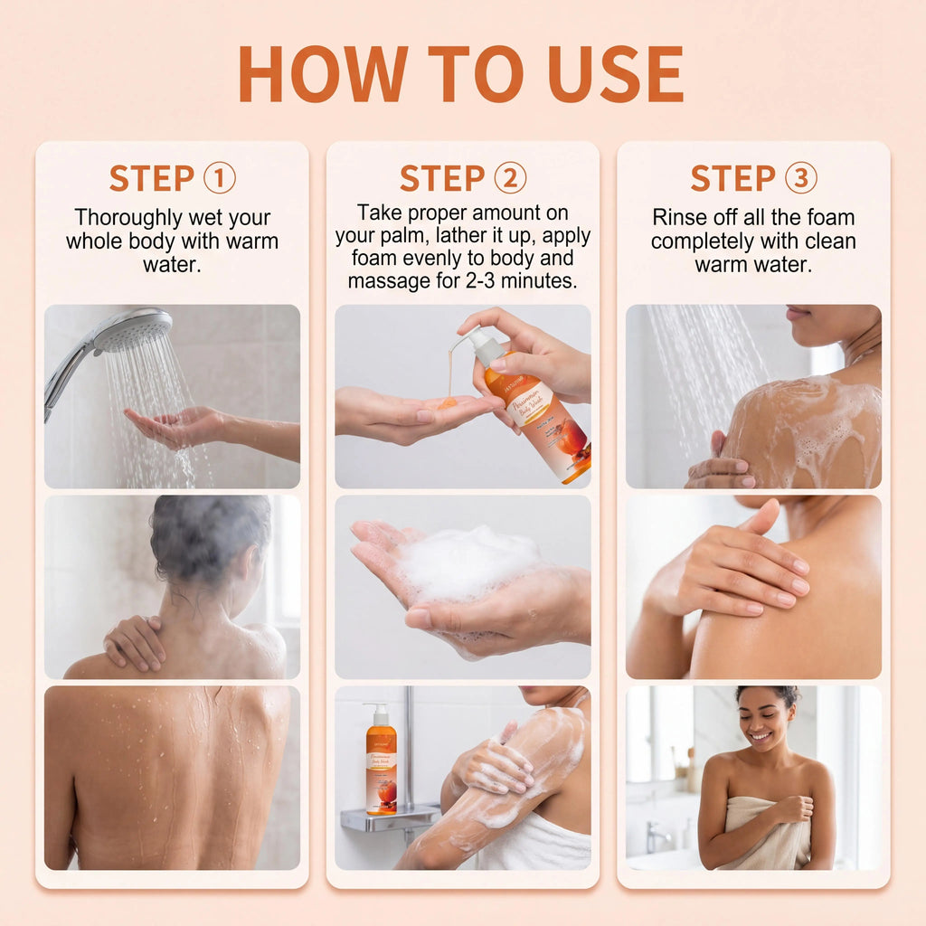 Persimmon Shower Gel Gentle Cleansing Deodorizing Exfoliating Maintain Skin Comfort Long Lasting Oil Control Fragrant Body Wash Oasis Select