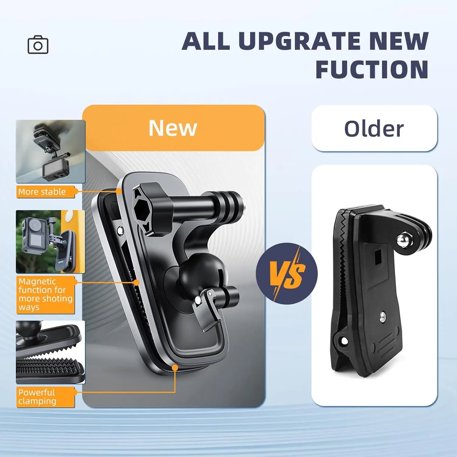 Magnetic Backpack Clip Mount for DJI OSMO Pocket 3 | 360° Ball