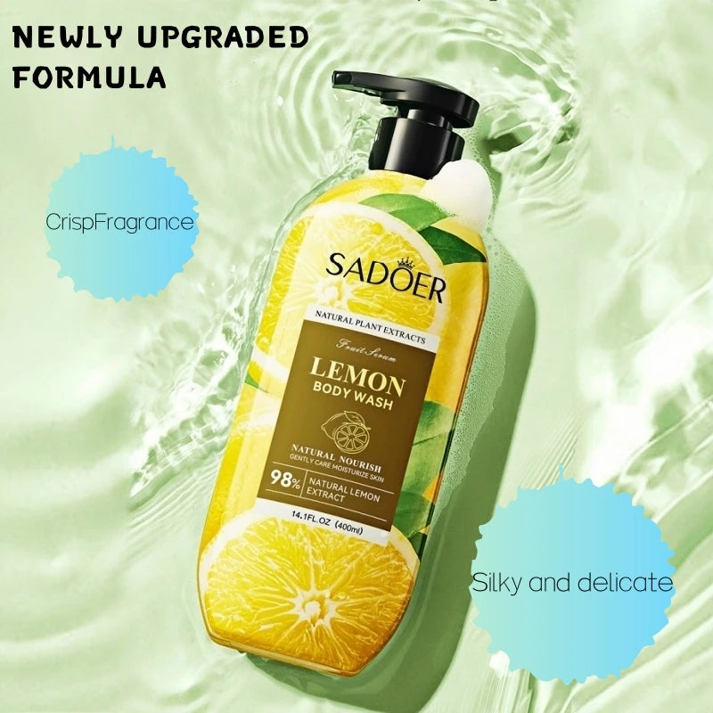 SADOER 400ml Lemon Shower Gel – Moisturizing & Hypoallergenic