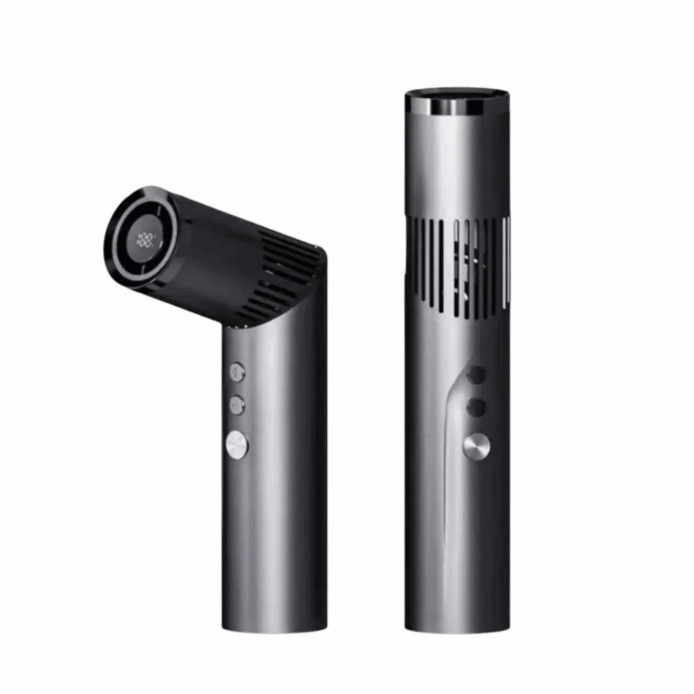Portable Mini Cooling Fans USB Rechargeable Ice Compress Handheld Folding Fan High Speed Lipstick Size Air Conditioner Fan Oasis Select Grey