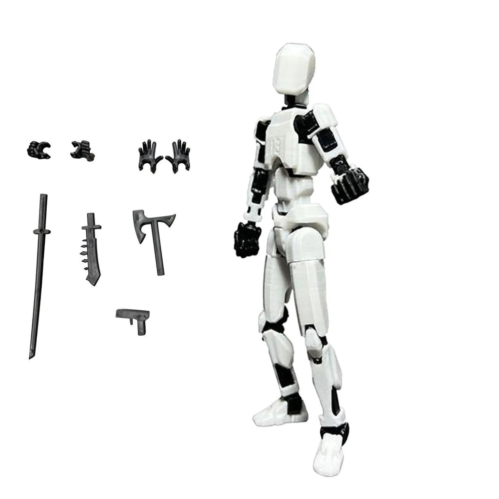 Titan 13 With Wings Figure Toys Lucky T13 Joint Movable Action Figuras 3D Printed Multi-Articular Robot Toys For Kids Gifts 13cm Oasis Select White One Size