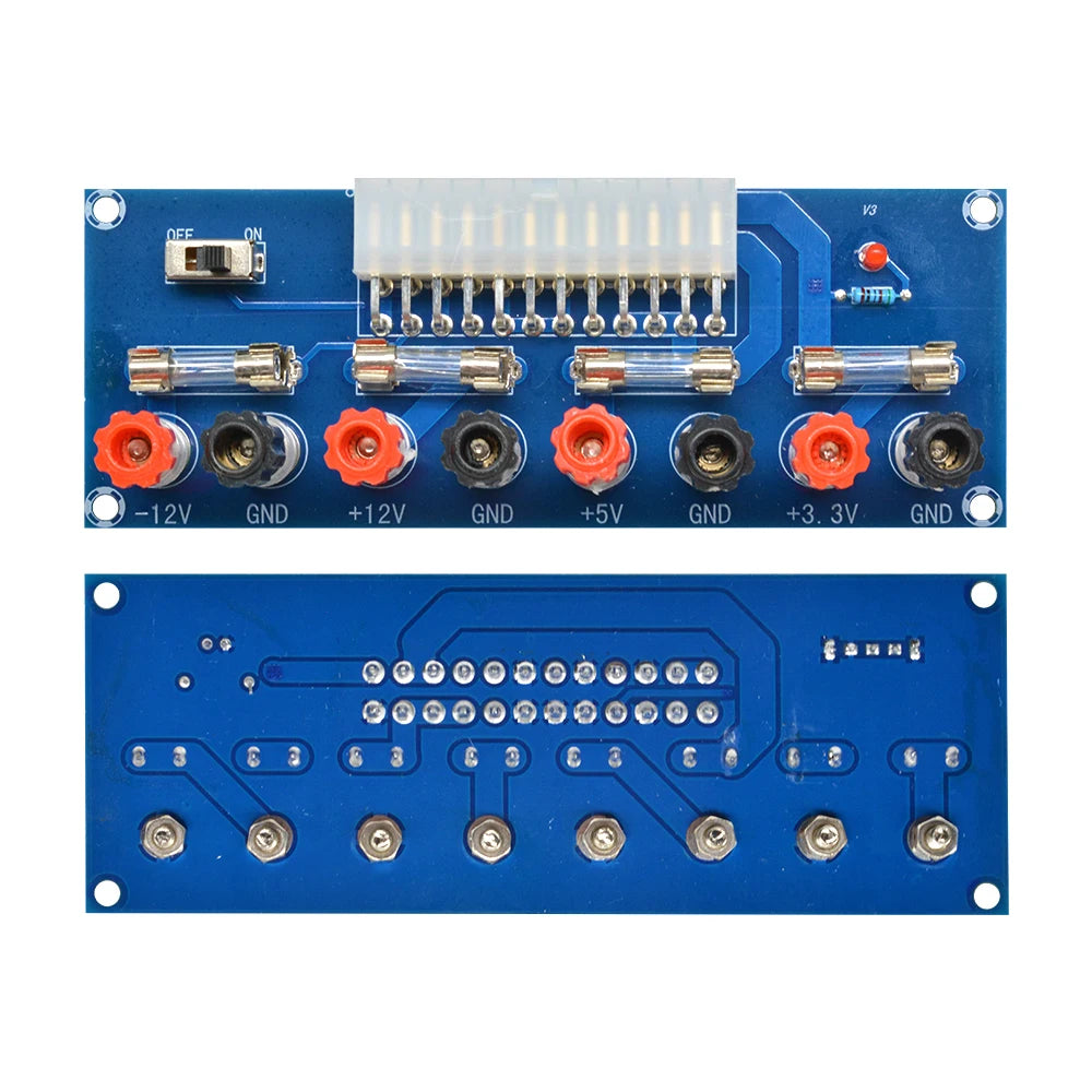 XH-M229 ATX Power Supply Adapter Board, 3.3V 5V 12V Output Terminal Module with On/Off Switch & Fuse for PC Power Supply Oasis Select