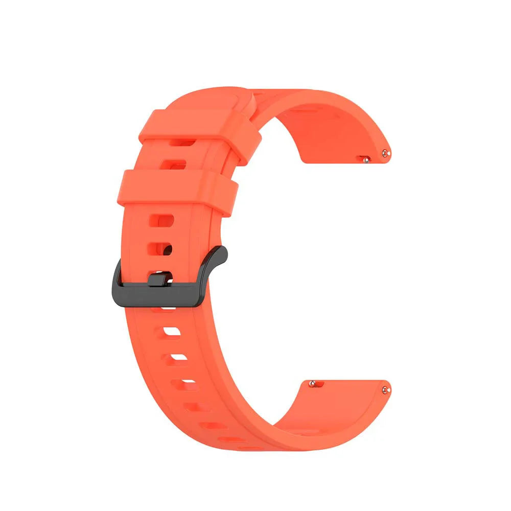 Silicone Watch Strap 20mm 22mm – Amazfit GTR GTS Bip Samsung Garmin Smartwatch Band Oasis Select orange 42MM