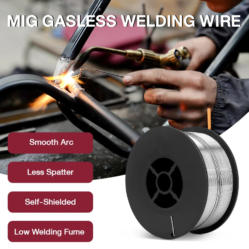 Gasless Carbon Steel Wire Flux Cored Wire 1.0mm MIG Welding Core Carbon Steel Self Protective 1KG for Gas Free Welding Oasis Select