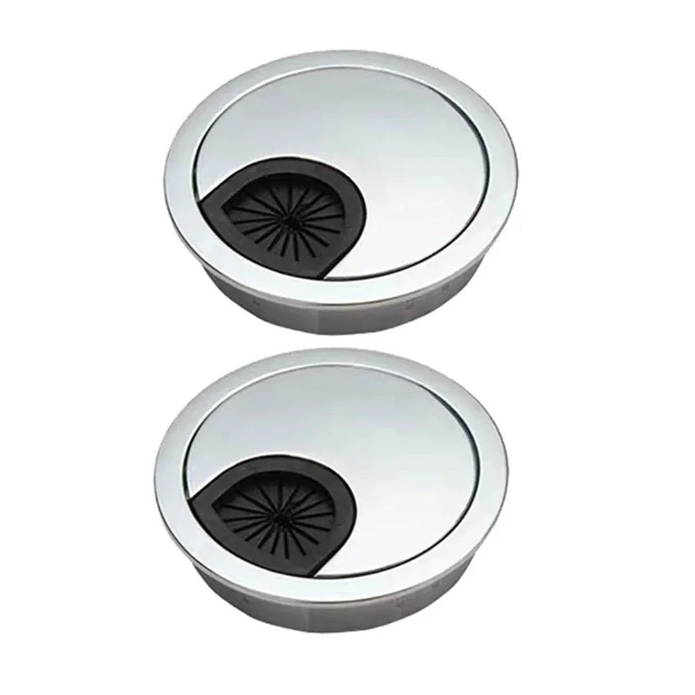 Mm Chrome Brush Cable Hole Cover Convenient Use Desktop Neat Detachable Body Detachable Design Easily Inserted Oasis Select PearlSilver 60MM2pcs China Mainland