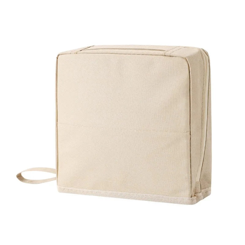Large Capacity Vertical Makeup Bag,Multi-functional Cosmetic Organizer with Multiple Compartments for Travel &Business,Portable Oasis Select Beige