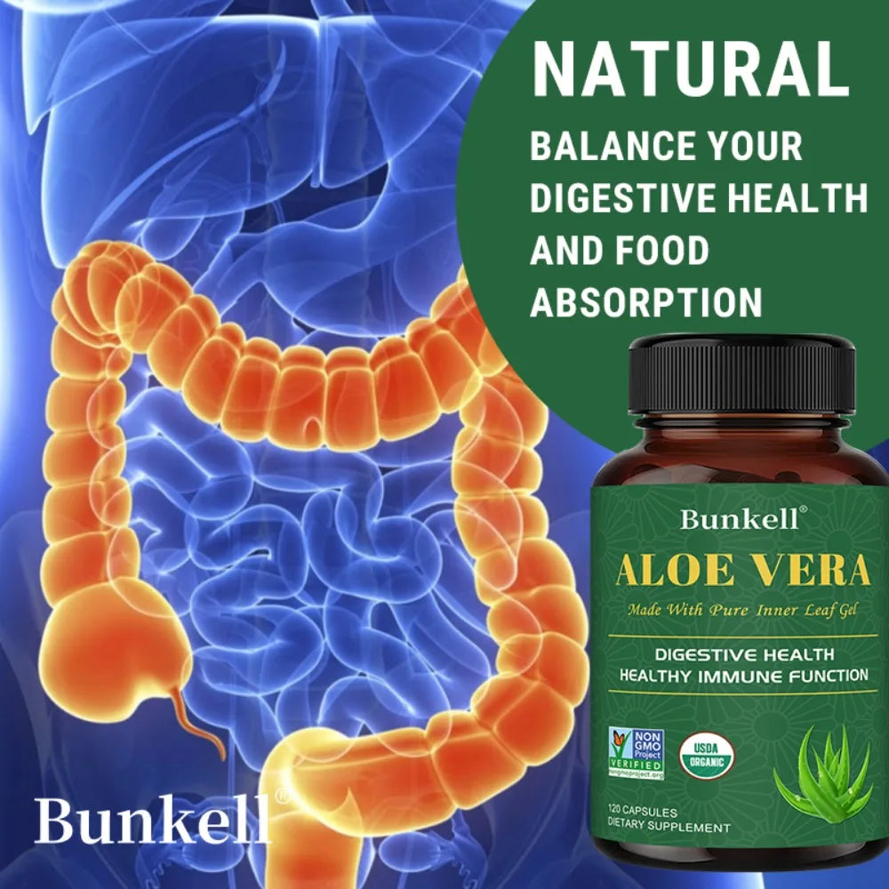 Aloe Vera Extract Capsules – Digestive Support, Non-GMO 120ct Herbal Supplement Capsules Oasis Select